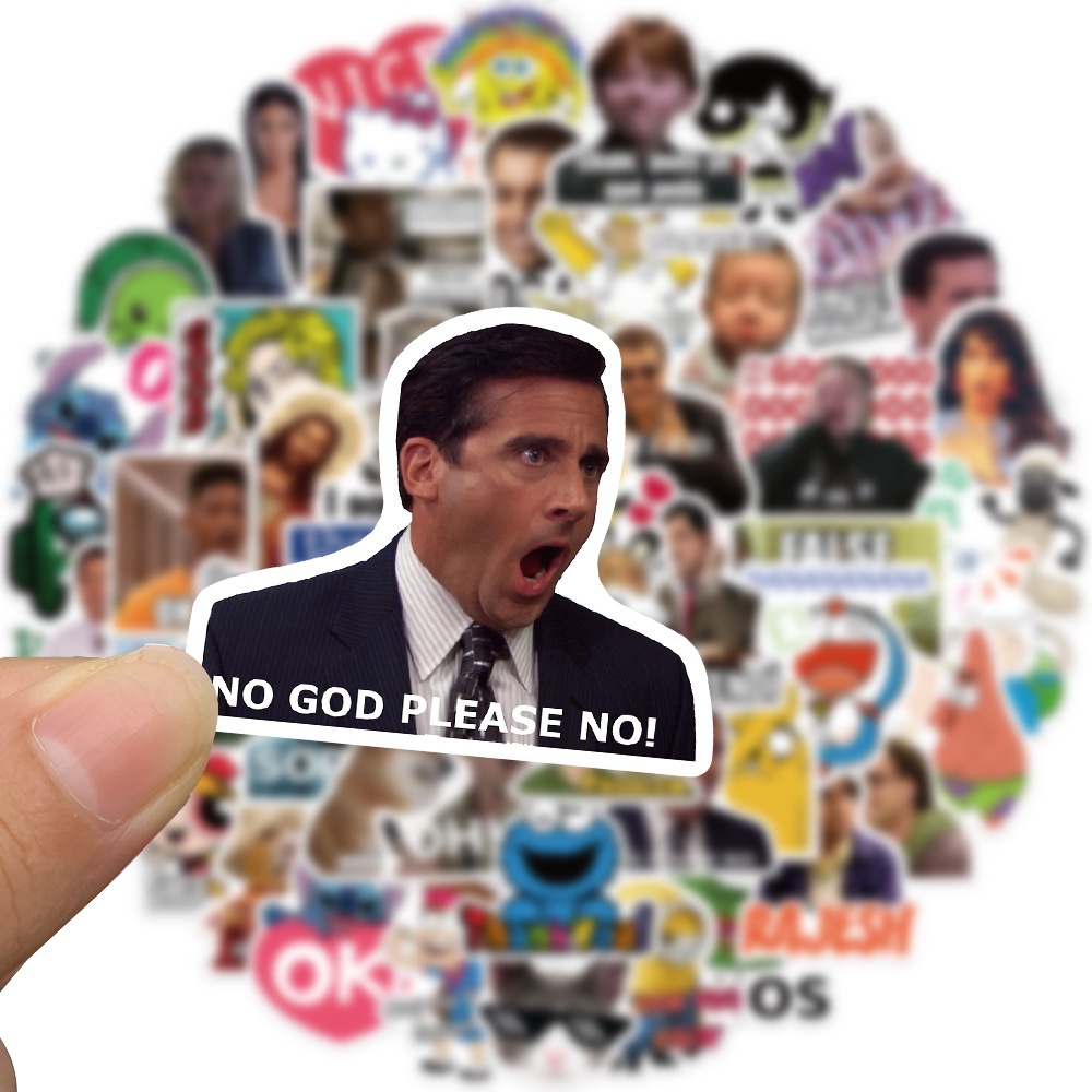 Set 50 miếng dán trang trí laptop/ vali/ ván trượt/ đàn guitar cổ điển mới chống thấm nước