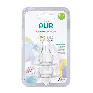 Vỉ 2 Núm Ti Cho Bình Cổ Thường Pur Advance