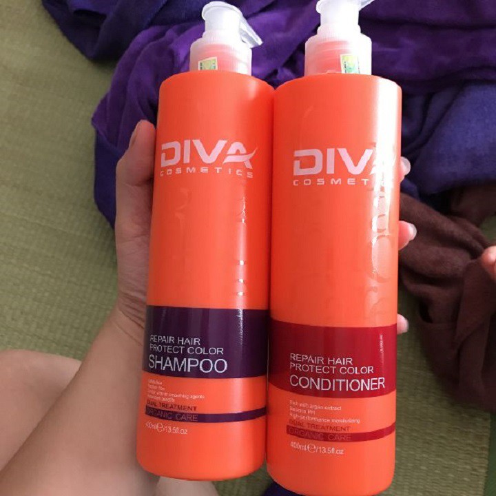 CẶP DẦU GỘI DIVA CAM PHỤC HỒI VÀ GIỮ MÀU ORGANIC