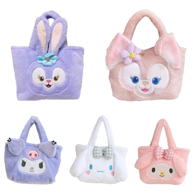 Túi Xách Đeo Vai Bằng Vải Bông Hình Kuromi Đáng Yêu Dành Cho Nữ