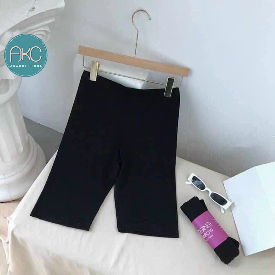 Quần Legging Ngố Lửng đùi cotton thái Nâng Mông Cạp Cao Siêu Hot Siêu Co Giãn AKACHI – LG01 | BigBuy360 - bigbuy360.vn