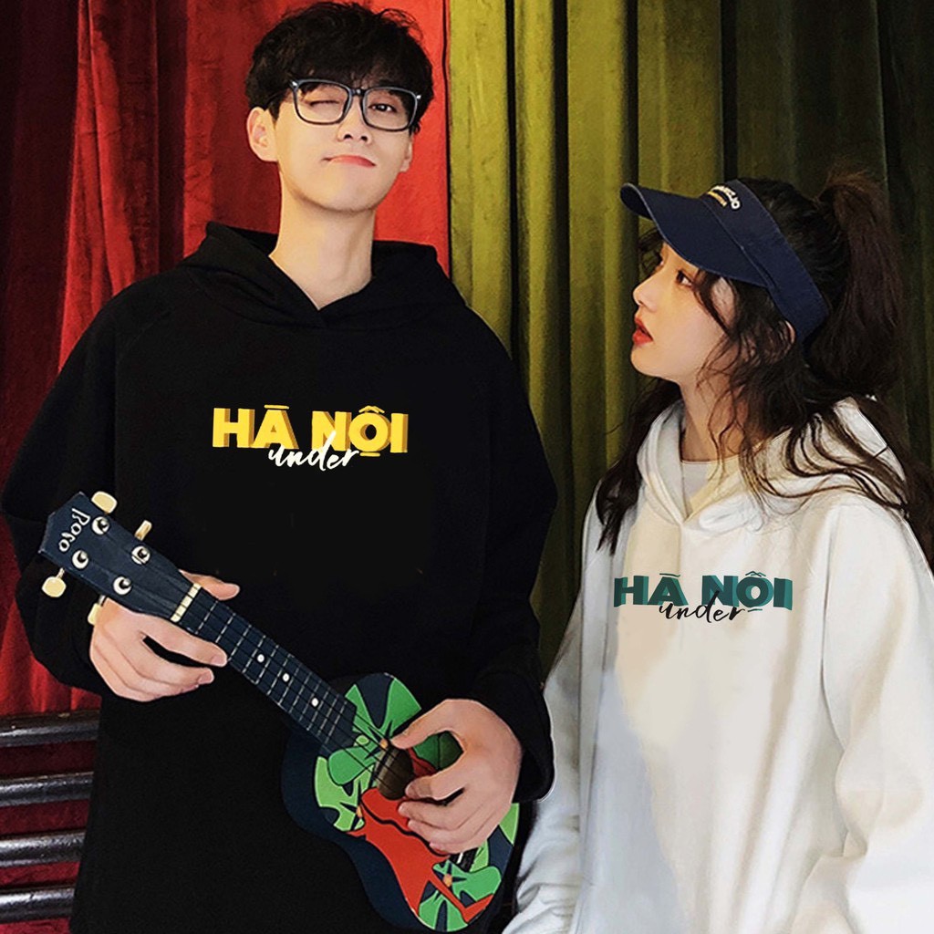 Áo Hoodie chất NỈ  under Hà Nội, ÁO phom Rộng 100% Cotton Nam Nữ Unisex -In Hình DH Local Brand HN1 | WebRaoVat - webraovat.net.vn