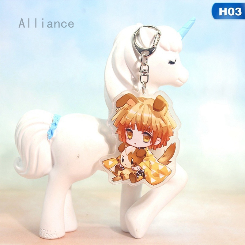 Alliance Móc khoá nhựa acrylic hình anime thanh gươm diệt quỷ 2020 dùng làm quà tặng