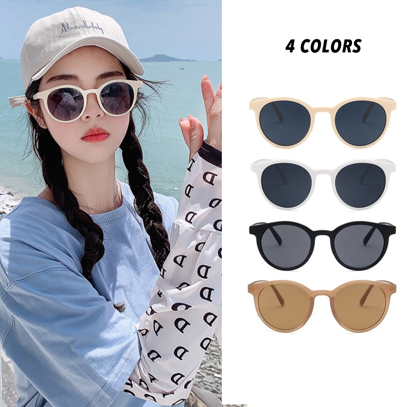 Kính mát gọng tròn chống tia UV400 thời trang Hàn Quốc cổ điển cho nam và nữ