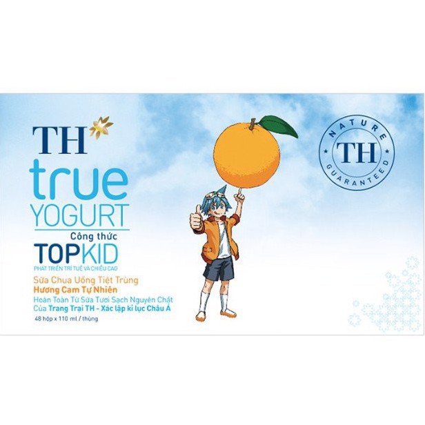 Thùng sữa TH truemilk Topkid 110ml.Đủ Vị Dâu,Cam, Chuối Lúa Mạch.