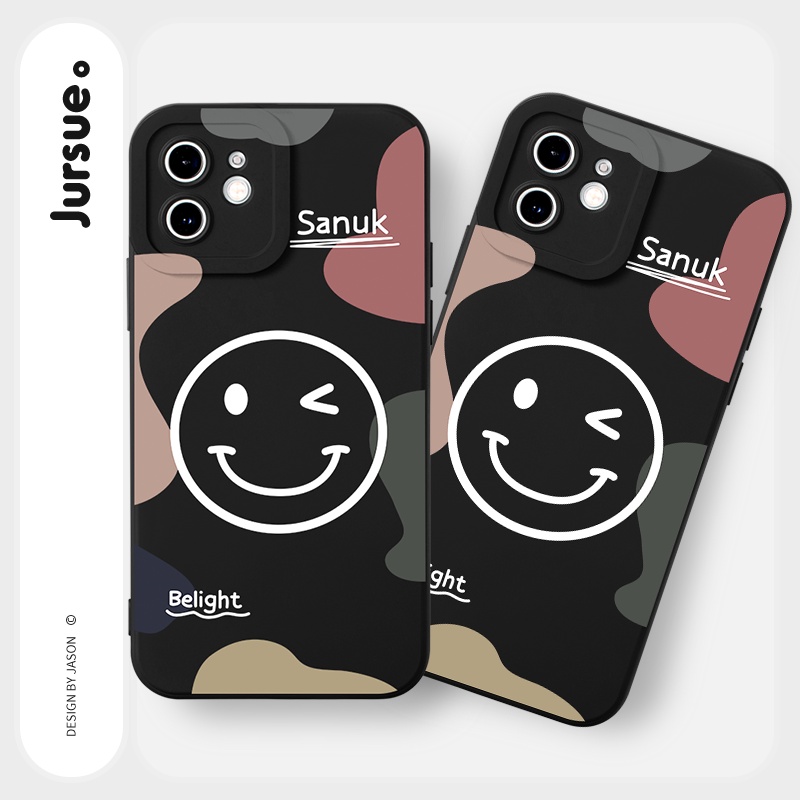 Ốp điện thoại JURSUE họa tiết dễ thương ngộ nghĩnh thích hợp cho iPhone 13 12 11ProMax SE2020 X XR XS 8 7 6S 6Plus Y1850