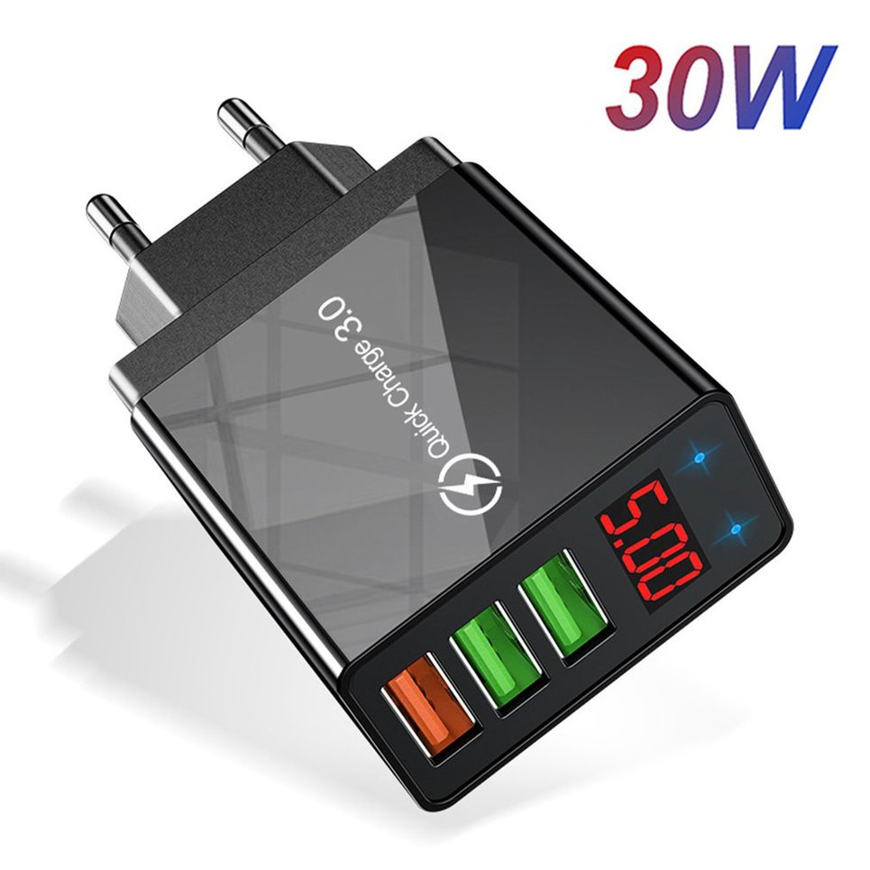 2.5 USB Digital Mobile Phone Charger Digital Display Fast Charging Wall Phone