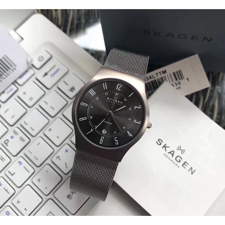 Đồng Hồ Nam SKAGEN 233XLTTM Nền Mặt Số Thể Hiện 24 Giờ
