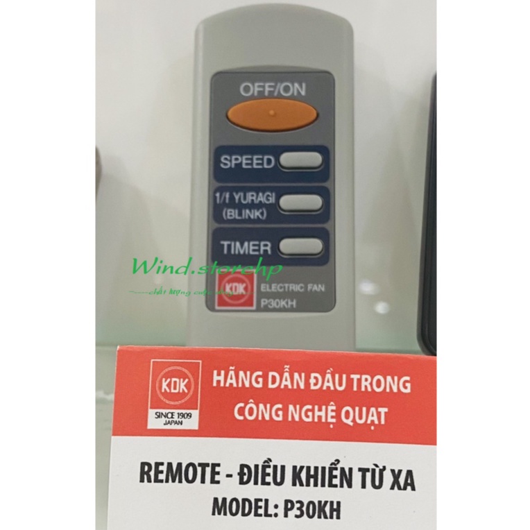 Remote Quạt Lửng KDK P30KH - Điều Khiển Từ Xa P30KH - Hàng Chính Hãng - Linh Kiện Quạt KDK