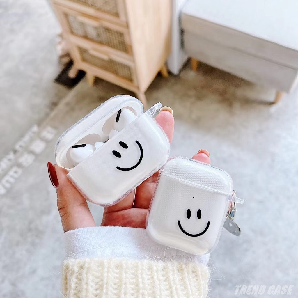 Hộp Đựng Tai Nghe Airpods 2 / 3 Hình Mặt Cười Dễ Thương