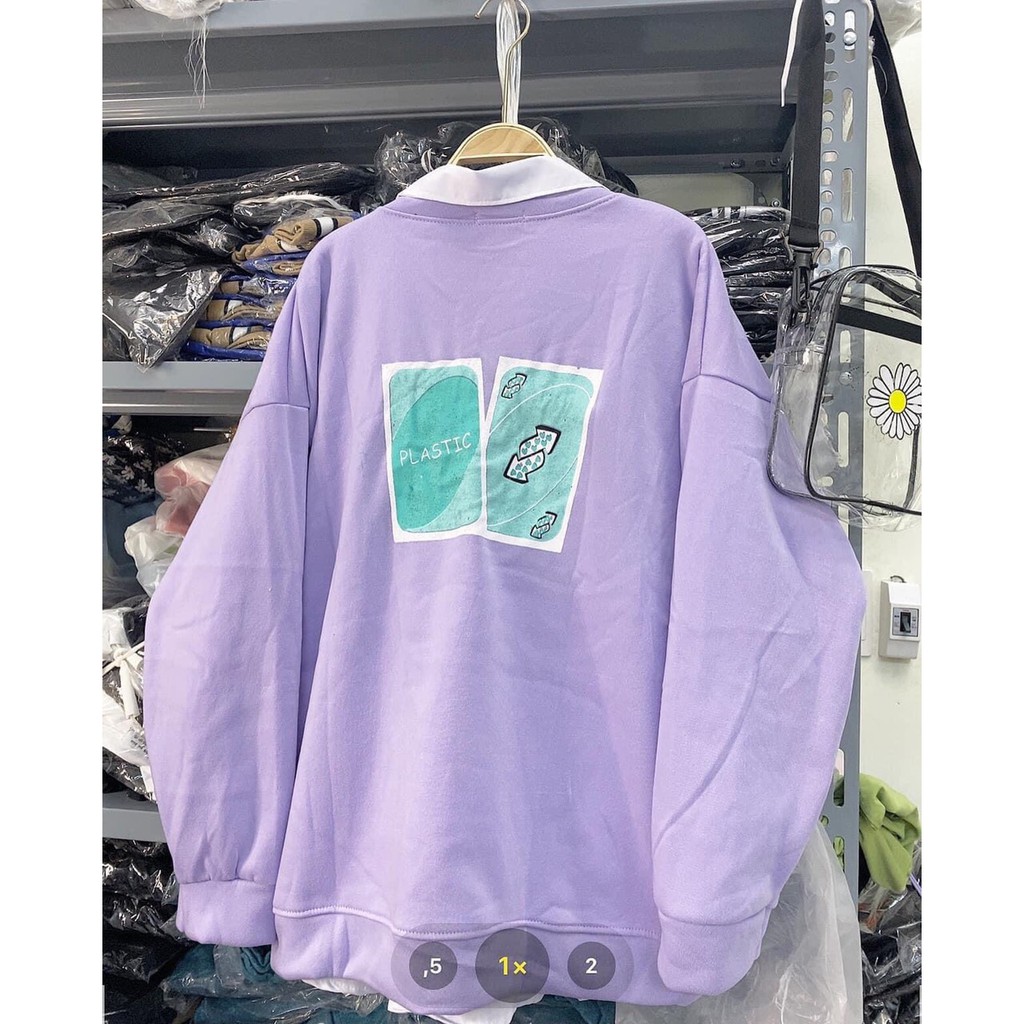 Áo khoác nỉ unisex cardigan from rộng UNO PLASTIC nam nữ phong cách ulzzang Nam Anh 24 | BigBuy360 - bigbuy360.vn