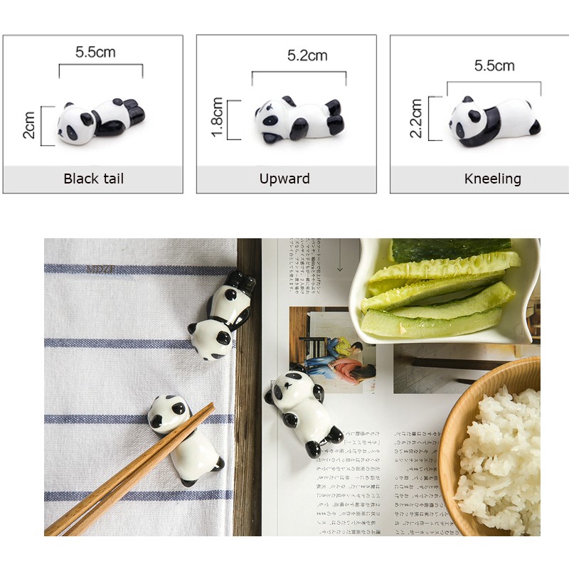Đế gác đũa SWEEJAR thiết kế hình gấu trúc đáng yêu ngộ nghĩnh