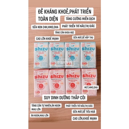 Thùng 48 hộp sữa bột pha sẵn Shizu colos gold 110ml & Thùng 48 hộp sữa bột pha sẵn Shizu gold suy dinh dưỡng 110ml