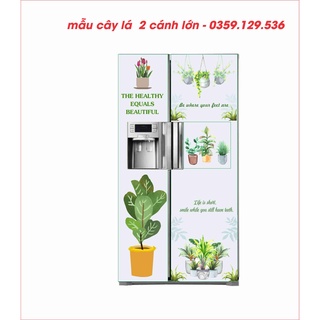Miếng dán tủ lạnh 3D tủ 2 cánh lớn side by side không thấm nước siêu bền đẹp