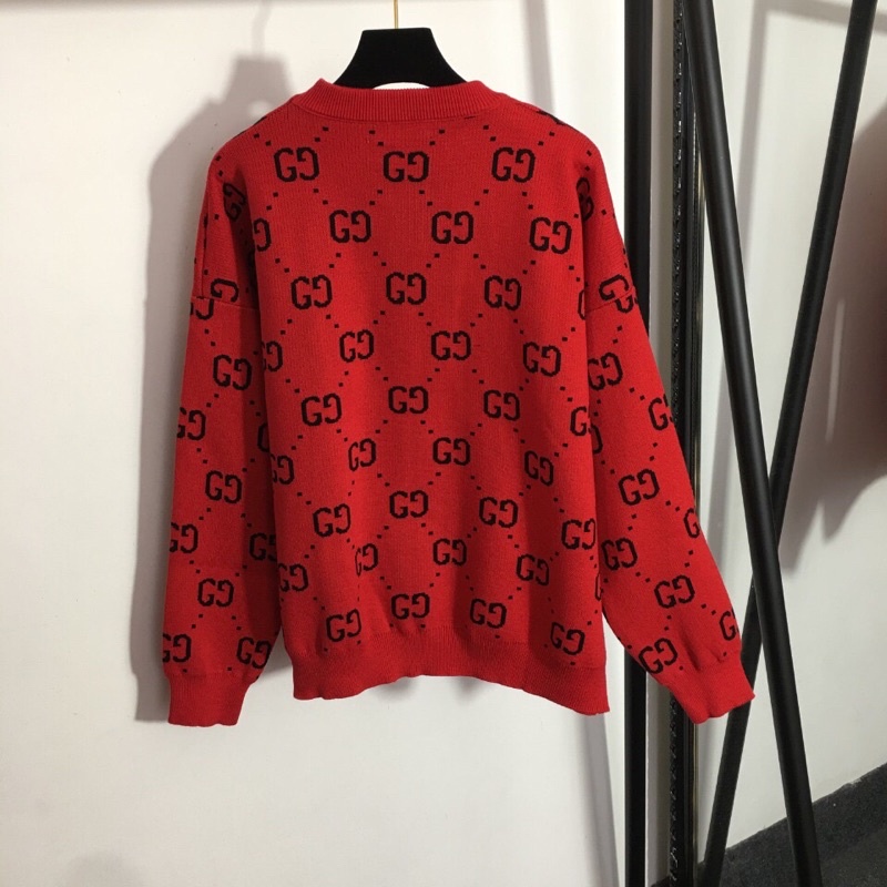 Áo len thời trang hoạ tiết logo thương hiệu Gucci GG/GC cao cấp có 2 màu