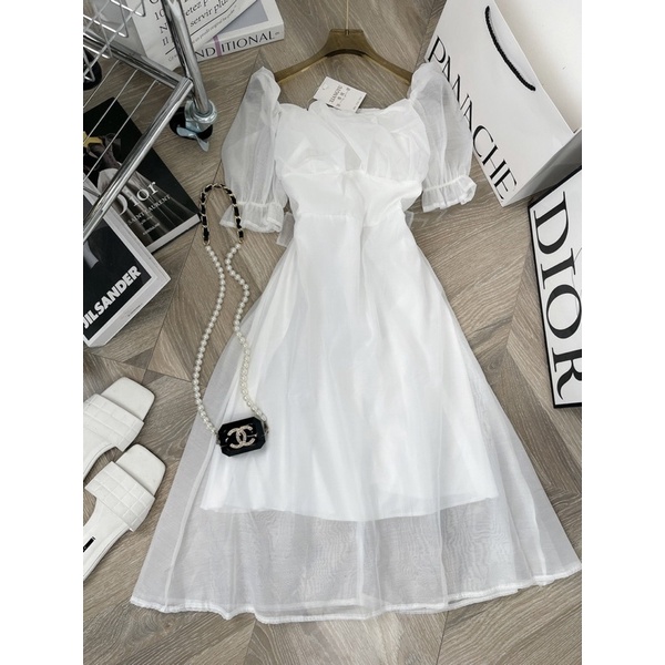 [ 𝐅𝐑𝐄𝐄 𝐒𝐇𝐈𝐏 ] VÁY TƠ BỒNG XÒE 2 LỚP DẦY DẶN 1 MÀU TRẮNG HÀNG L1CHẤT TƠ ĐẸP LẮM Ạ