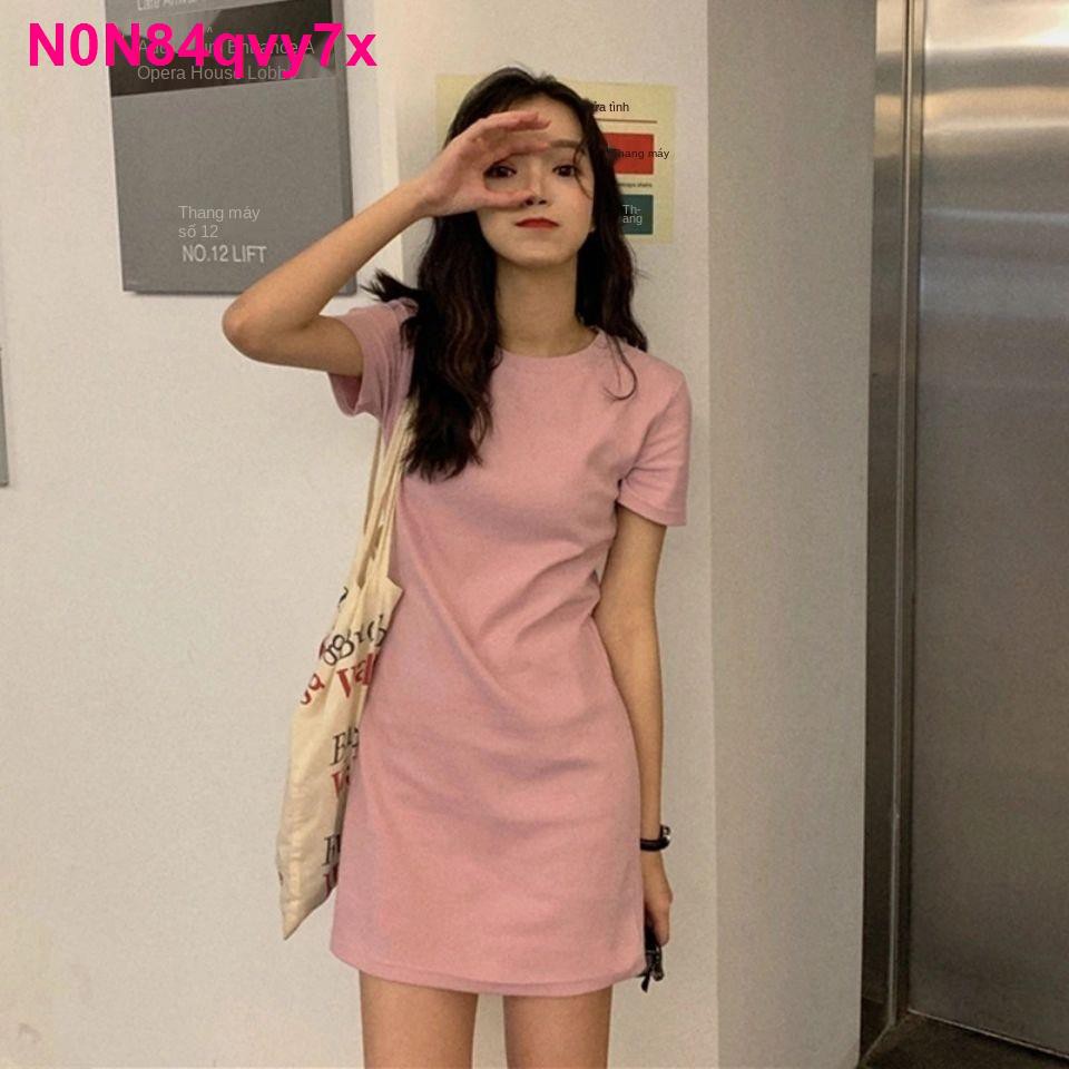 SHOP XINH 2020 Phiên bản Hàn Quốc mùa hè của chiếc váy dài mới Nữ sinh viên Thời trang Quần áo
