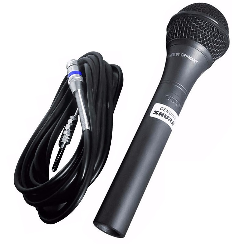 Micro Có Dây Karaoke SHURE SM-959 Dùng Cho Người Tập Hát Và Người Hát Chuyên Nghiệp Full Box Tặng Kèm Bao Da