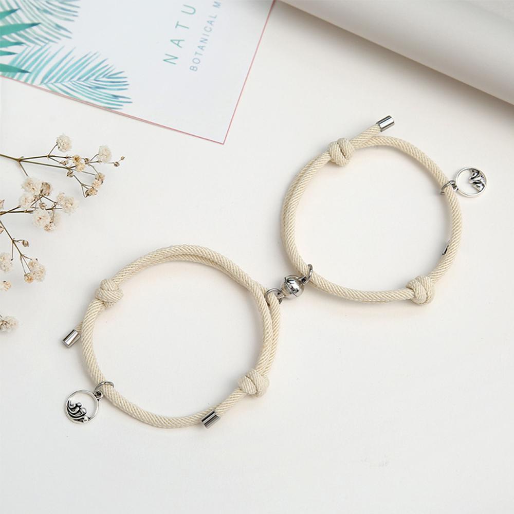 EXPEN Vòng Tay Dây Bện Mặt Trái Tim Cho Cặp Đôi