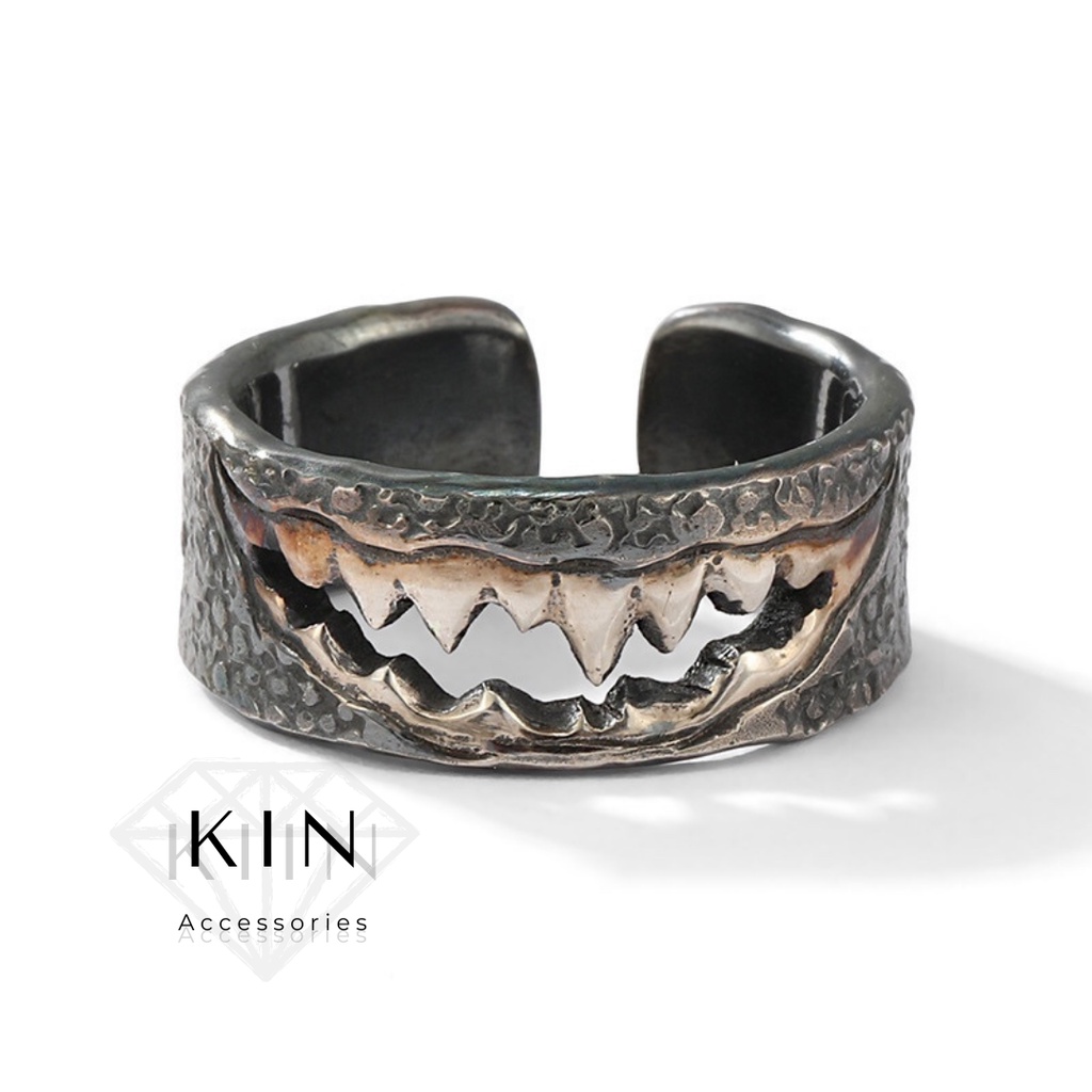 Joker Smile - Nhẫn Nam Vintage, Trang sức Bạc 925, Ring Hở Retro by [KIIN Accessories]