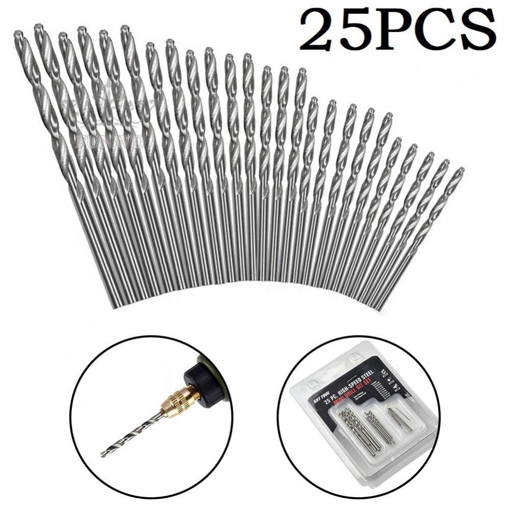 Bộ 25 Mũi Khoan Xoắn Nhỏ 0.5mm-3mm