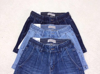 Quần short jean lưng thun
