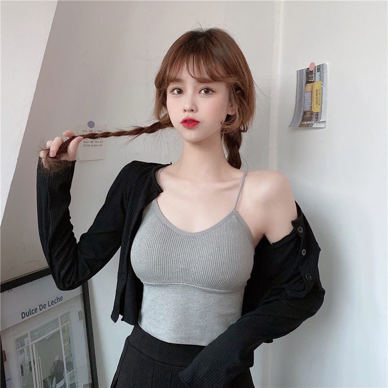 Áo bra 804 len tăm crop top dáng lửng, kèm mút ngực, không gọng dáng lửng free size hàng đẹp giá rẻ dễ phối đồ