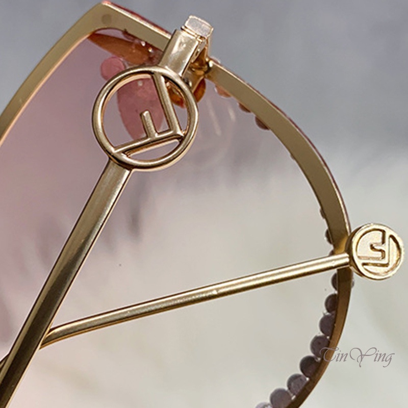 GETNOIVAS Kính Mát Tròn Đính Đá Lấp Lánh Chống Tia UV400 Thời Trang Cho Đi Du Lịch