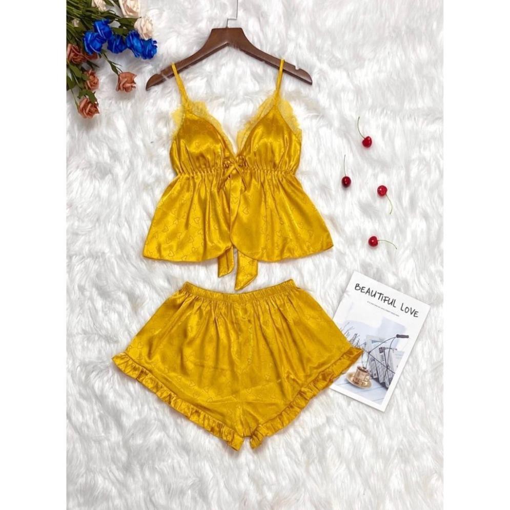 Đồ Ngủ Sexy - Đồ Ngủ Nữ Sexy Lụa Satin Cao Cấp Freesize 40-60 Kg - Có Kèm Mút Ngực | Hân Fashion | BigBuy360 - bigbuy360.vn