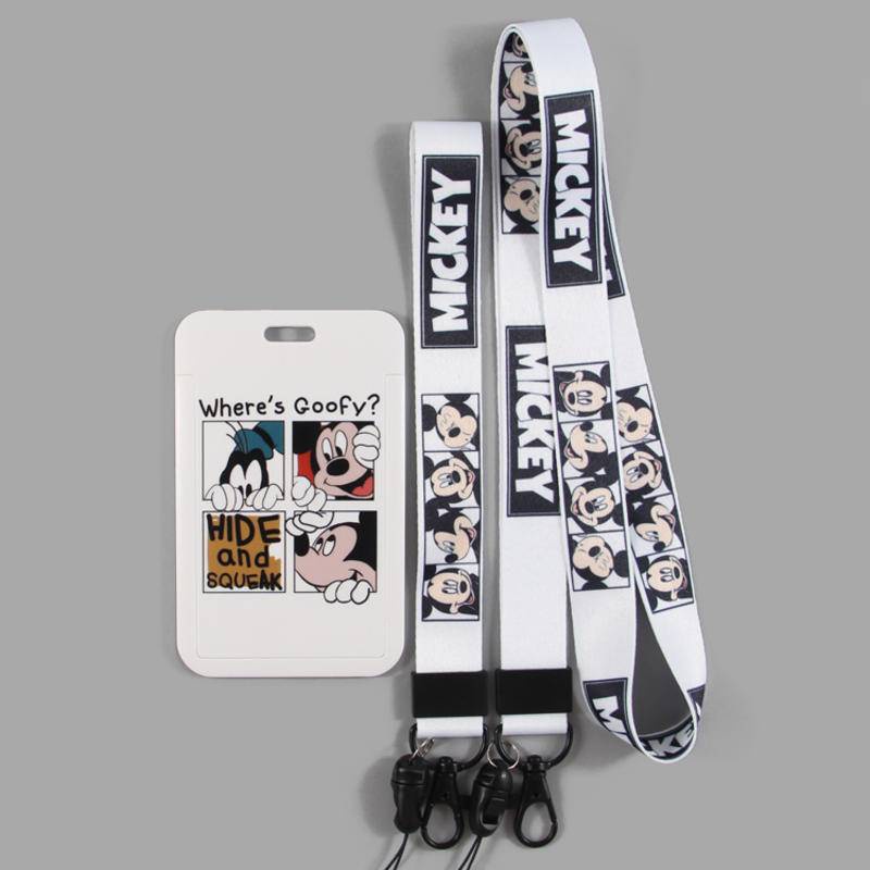 Bao Đựng Thẻ ID Hình Chuột Mickey Có Dây Đeo Tiện Dụng