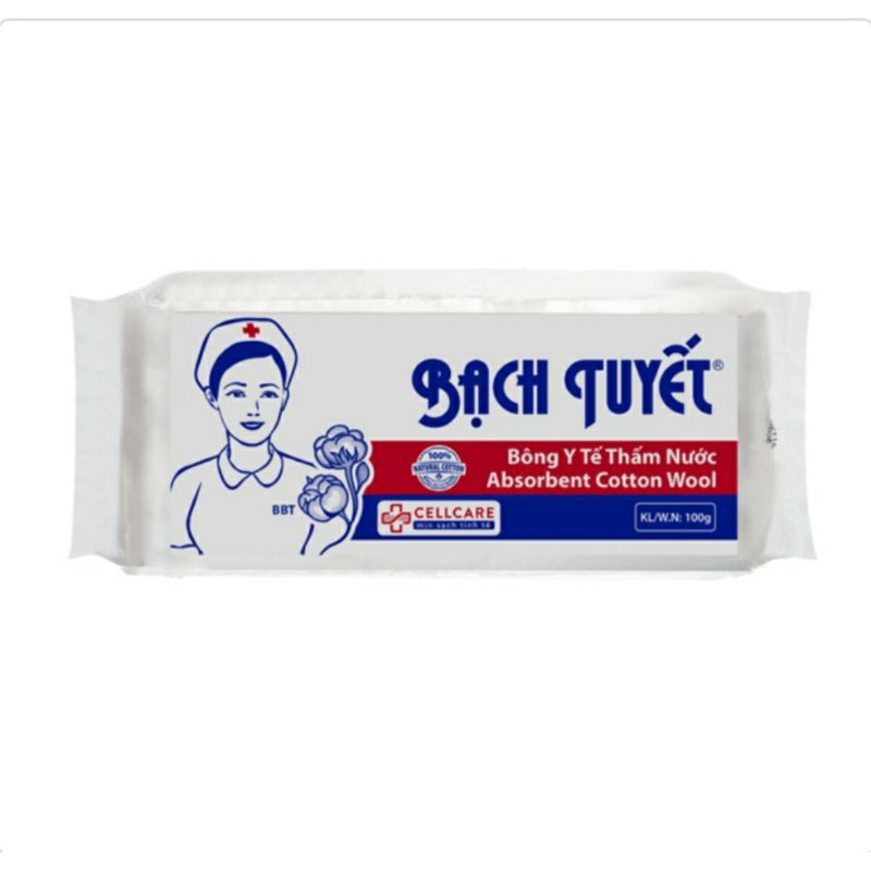 Bông  y tế  Bạch Tuyết 100g