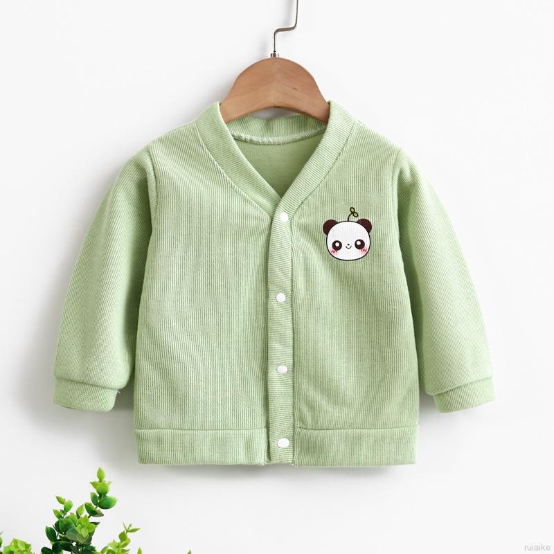 Áo Khoác Cardigan Dệt Kim Tay Dài Hoạ Tiết Hoạt Hình Dành Cho Bé 0-4 Tuổi