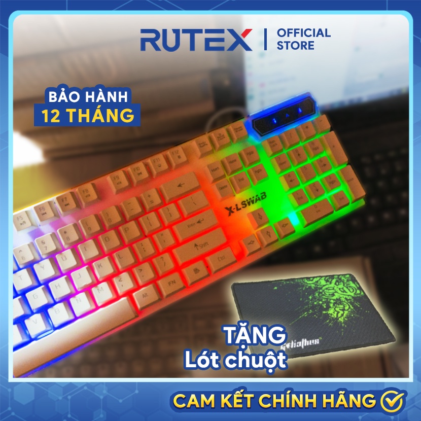 Bộ bàn phím kèm chuột máy tính - bàn phím gaming X-LSWAB GX30S có LED 7 màu ấn tượng