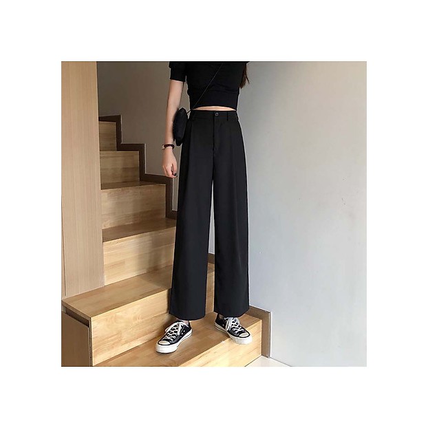 [FREESHIP] Quần Cullotes Quần Ống Suông Khóa Giữa 1 Cúc Siêu Tôn Dáng | BigBuy360 - bigbuy360.vn