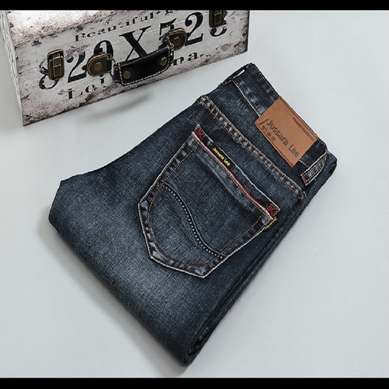 Quần Jeans nam ống suông regular fit phong cách Hàn Quốc