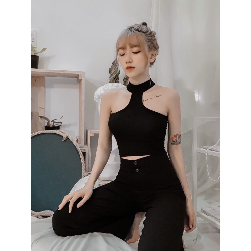 Áo Croptop Áo Kiểu Thun Gân Xịn Loại 1 Ko Bay Nhão [ ẢNH THẬT 100%