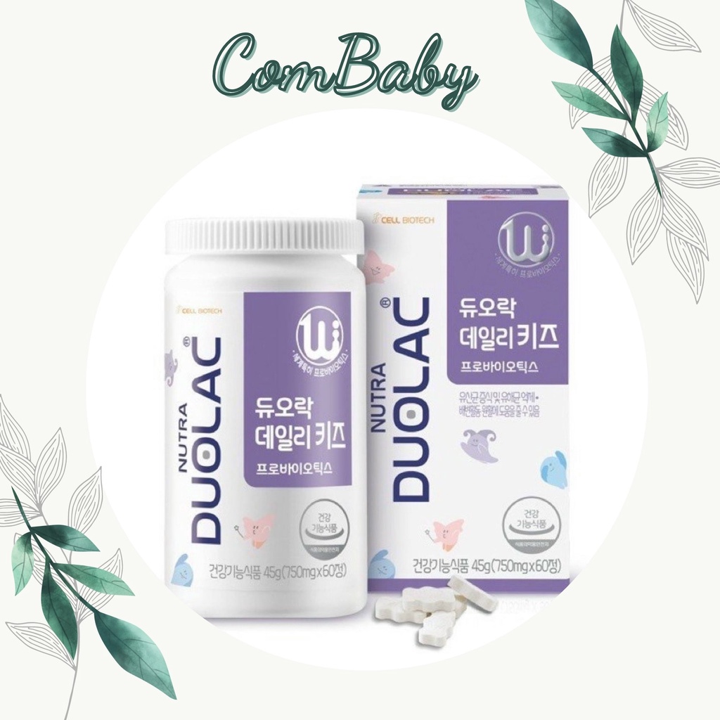 Men vi sinh Doulac màu tím hình gấu nội địa Hàn quốc