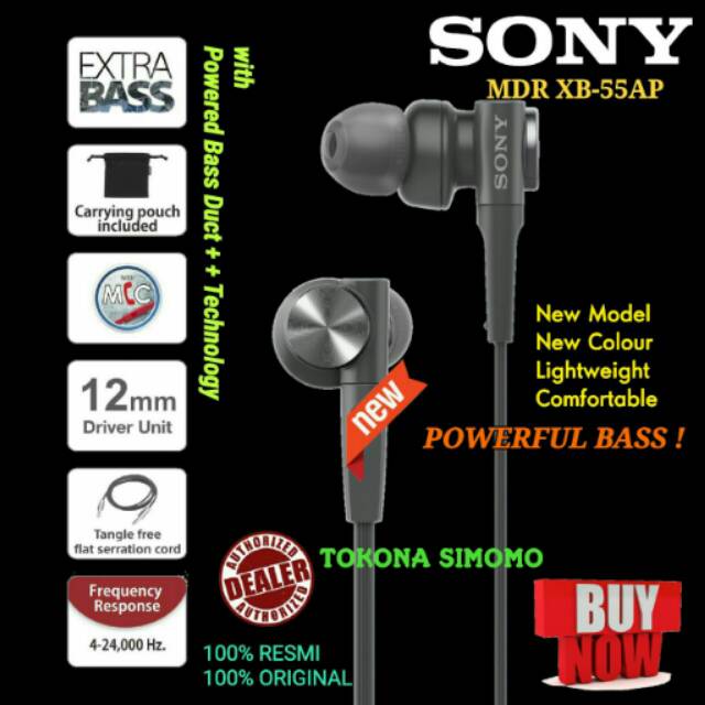 Tai Nghe Nhét Tai Sony Mdr Xb55Ap Có Mic Chính Hãng