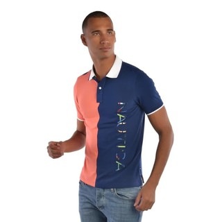 FO76 SHOP KHO HÀNG HIỆU XUẤT DƯ - NAUTICA - Áo Thun Polo Nam Slim Fit Phối 2 Màu Xanh Và Cam - K92907