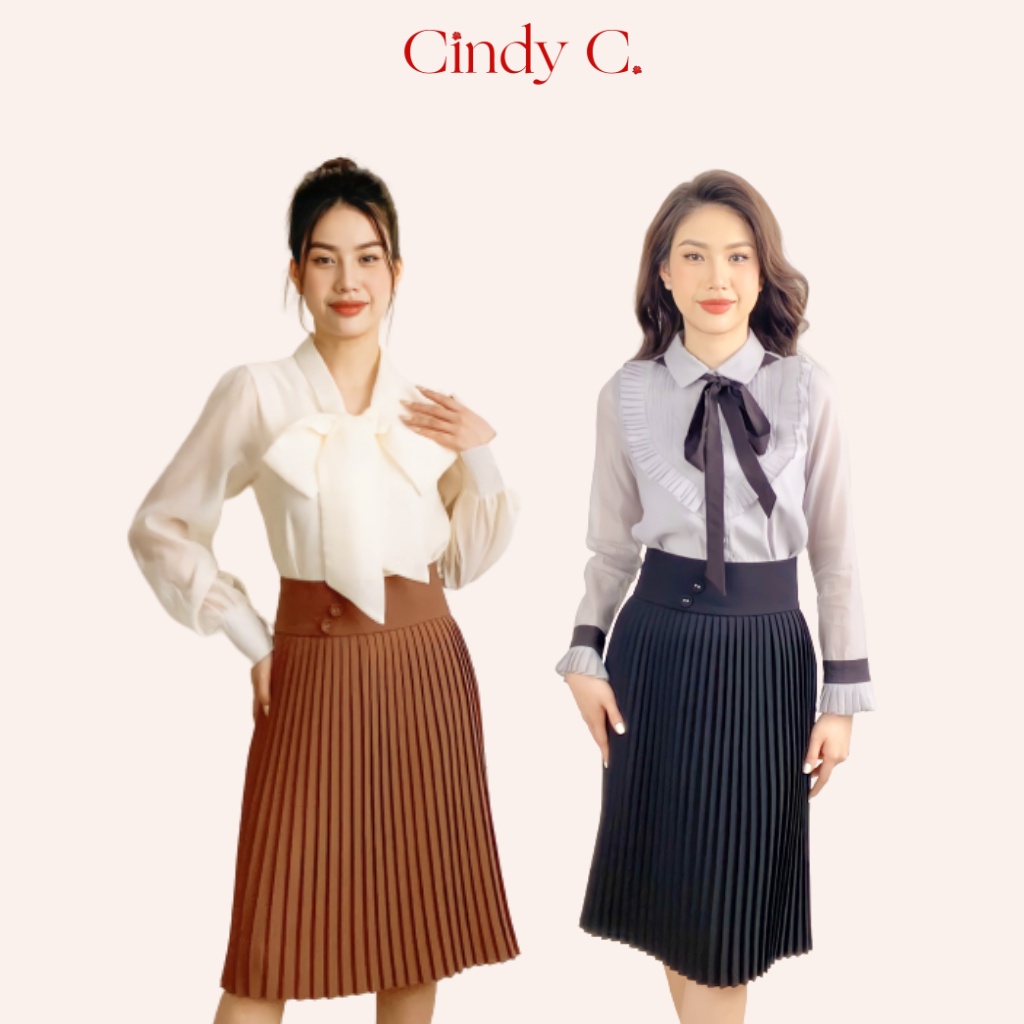Áo sơ mi và Chân váy Madalynn Cindy C chất liệu Tuytsi 22079 / 753 / 22043