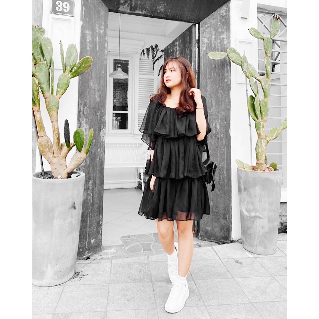 Modesty - Váy 3 tầng bèo voan Pluma Dress