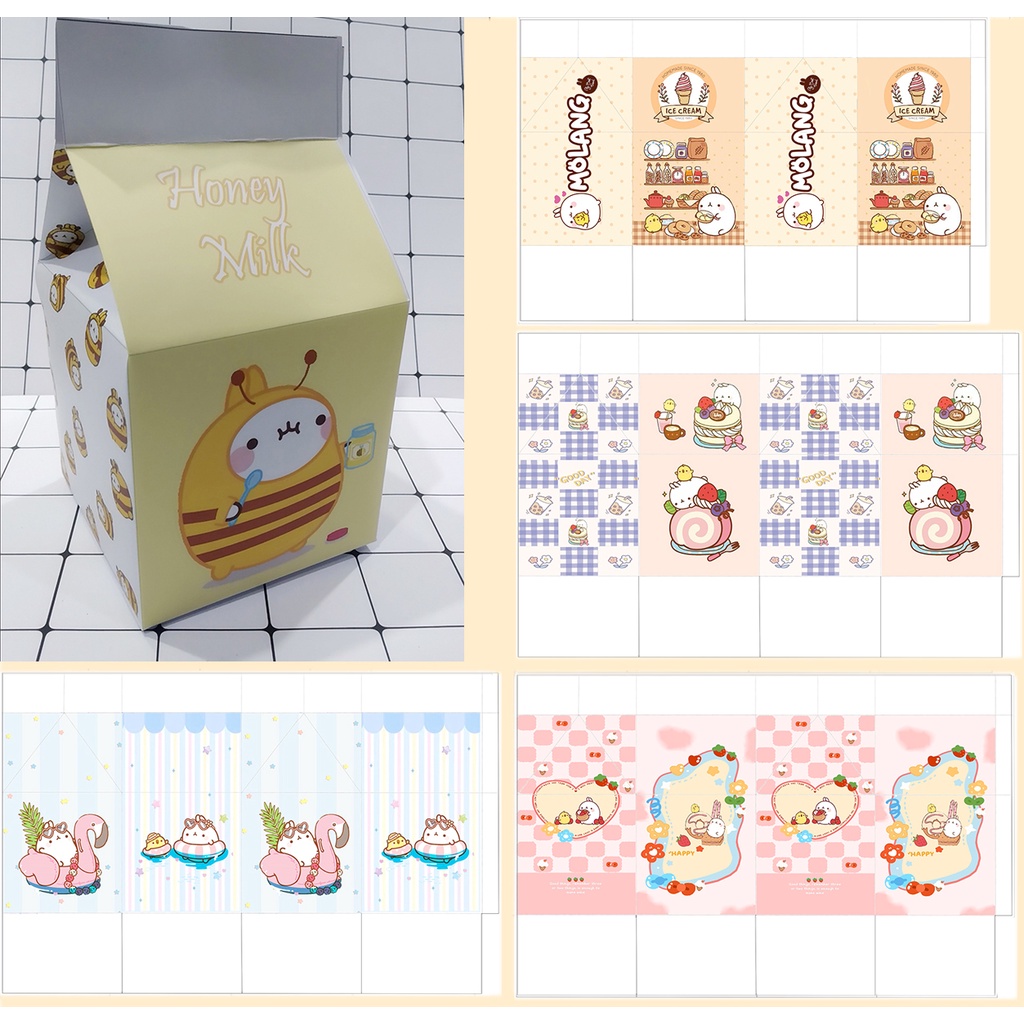 Hộp quà molang HQSI14 hộp quà hộp sữa cute hộp dễ thương hoạt hình 18*10*10cm
