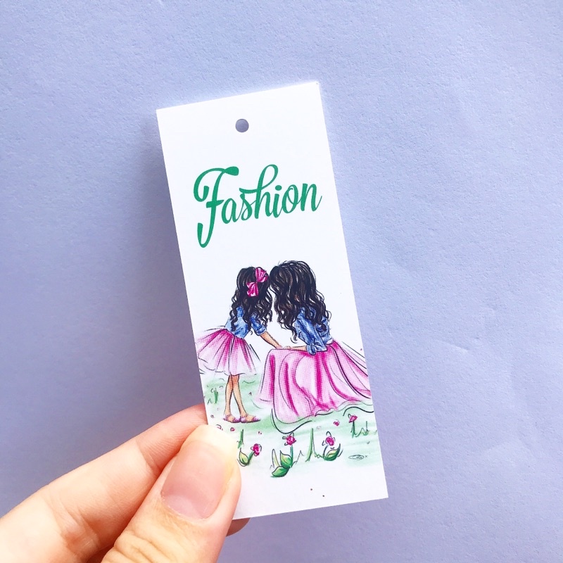 NHÃN MÁC TAG QUẦN ÁO giúp nâng cao thương hiệu quần áo - Giấy bìa cứng cán màng sang trọng 100 cái mẫu 30