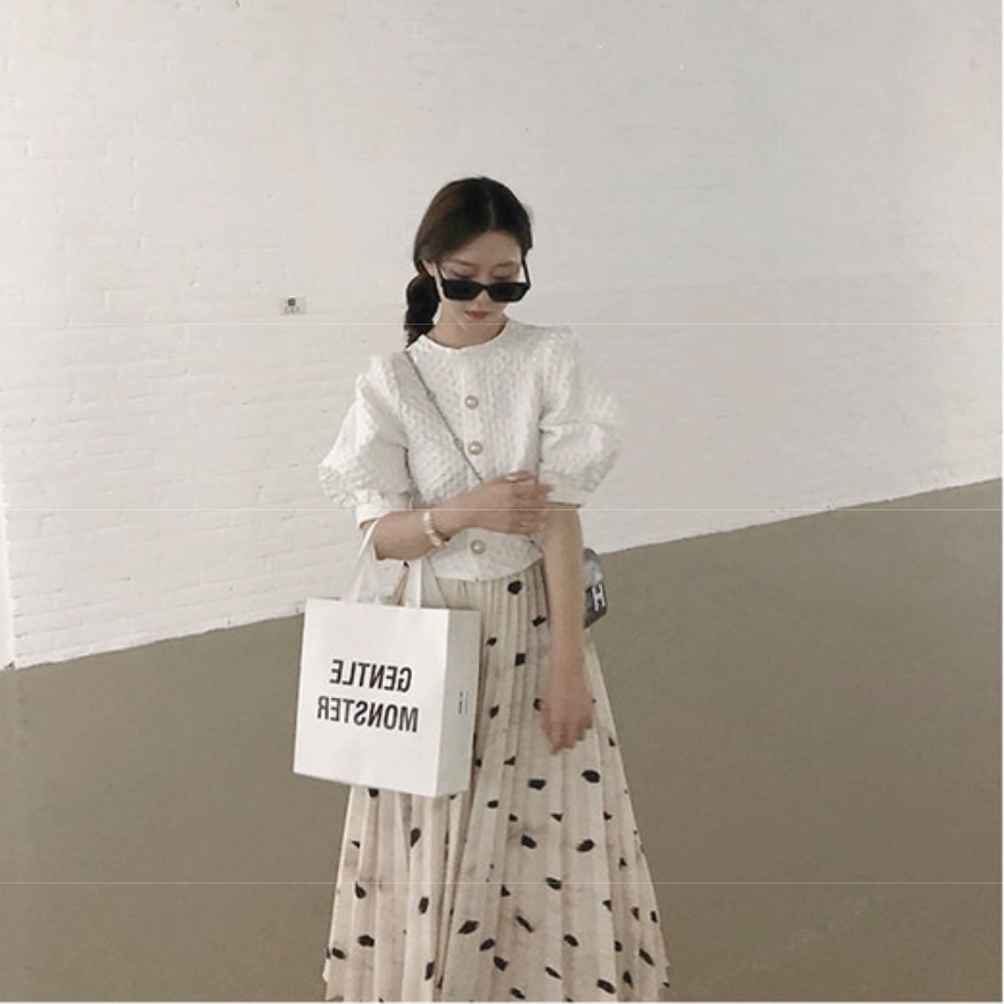 Áo Sơ Mi Nữ Ngắn Tay Dễ Thương Phong Cách Retro Mùa Hè