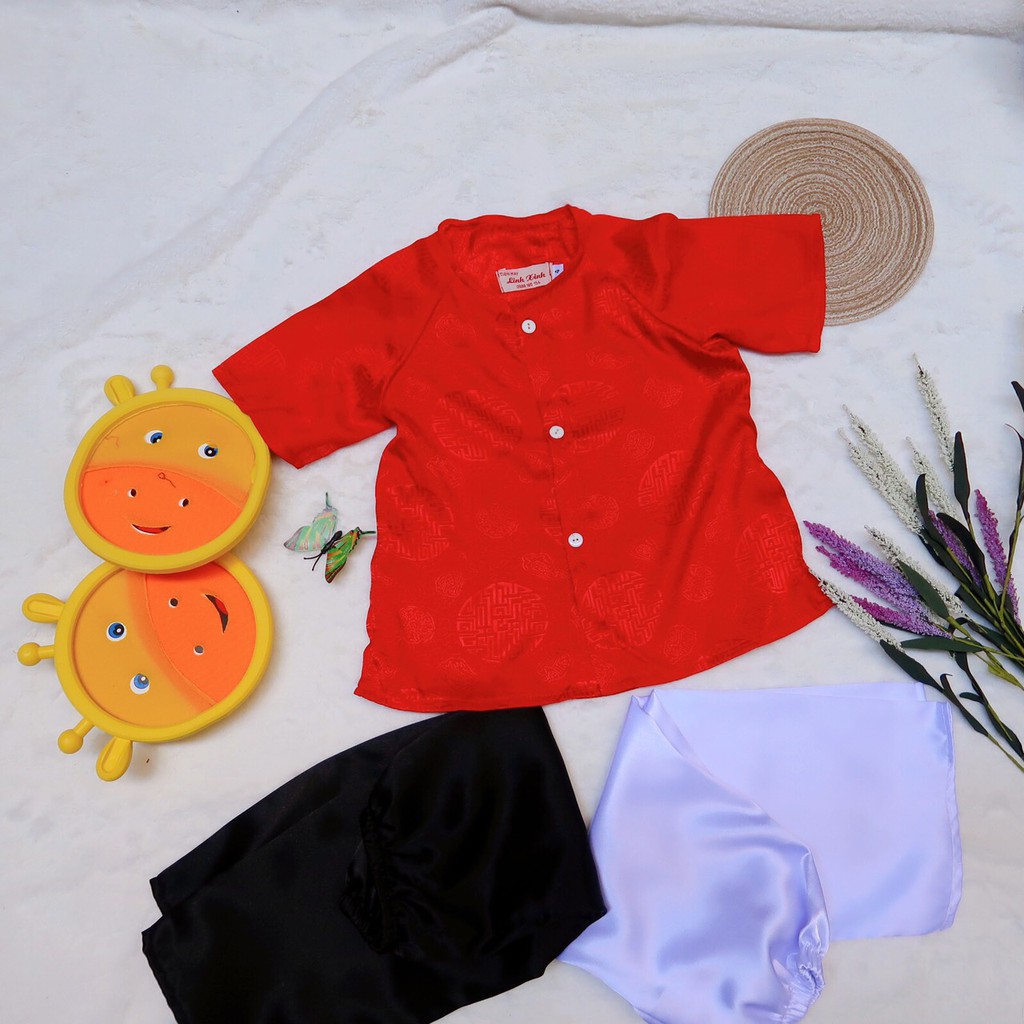 Bộ bà ba gấm Thọ cho bé