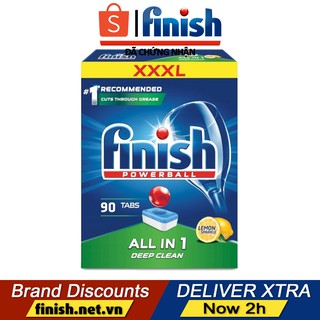 Viên rửa bát Finish All in One - Hương chanh