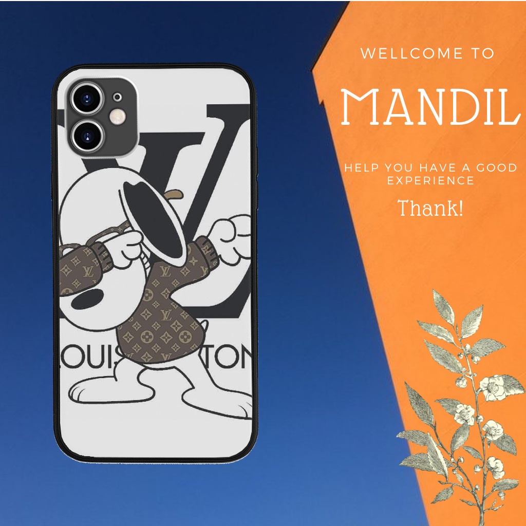 Ốp Iphone 12 pro chú chó mặc áo LV cool ngầu sử dụng cho Iphone 6 7 8 Plus 11 12 13 mini Pro Max X Xr BRD20210242