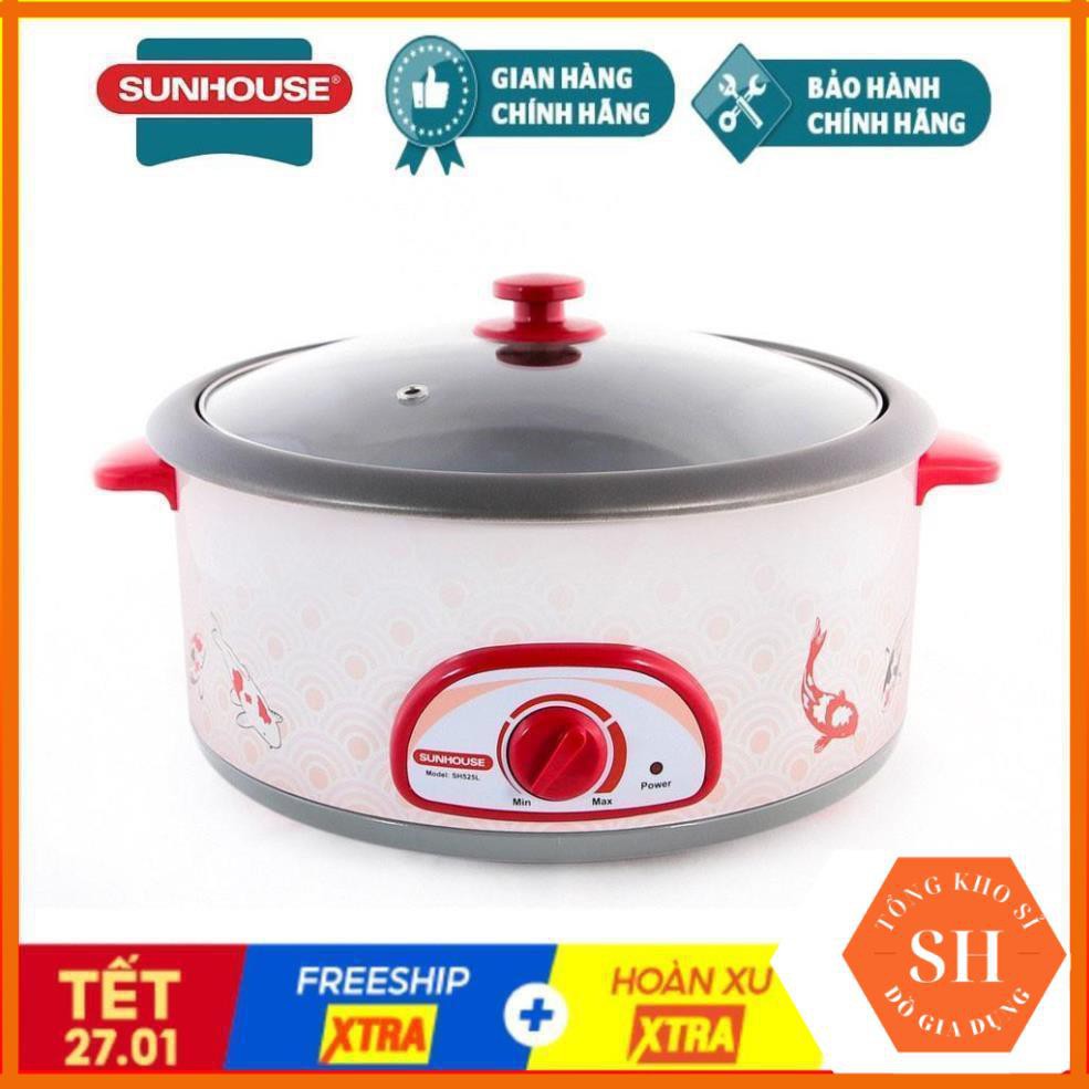 Nồi lẩu điện Sunhouse, Nồi lẩu Sunhouse SHD525L làm nóng nhanh, tỏa nhiệt cao cấp
