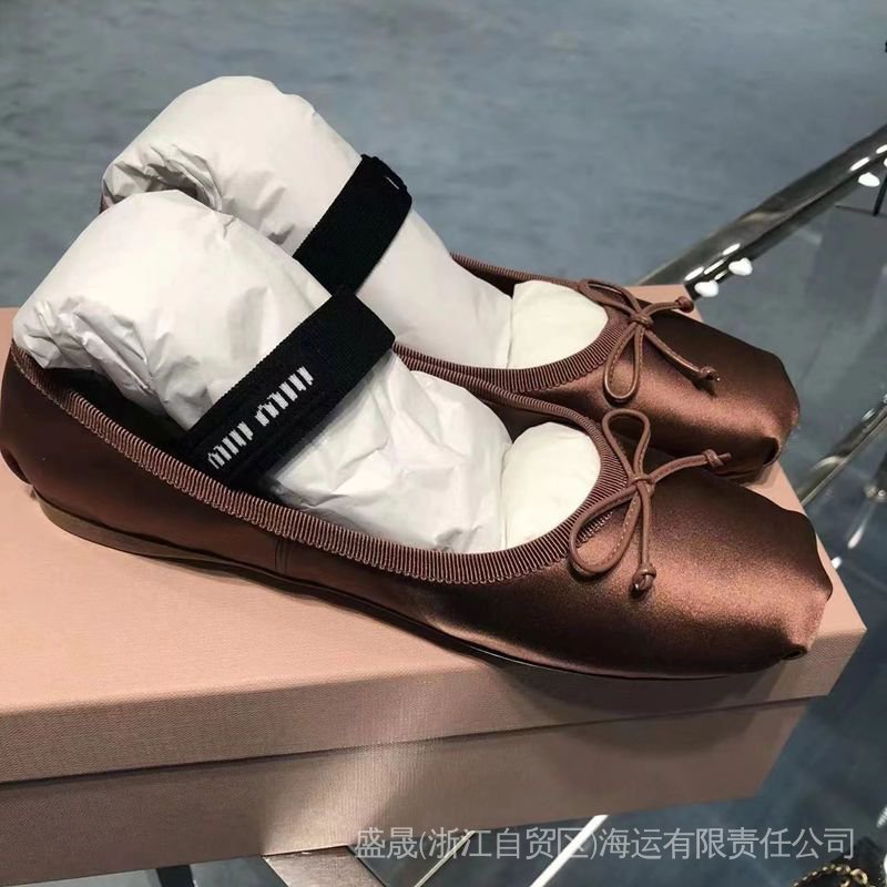 Giày Búp Bê Mary Jane 1 1 2NKJ Đế Bằng Đính Nơ Dễ Thương