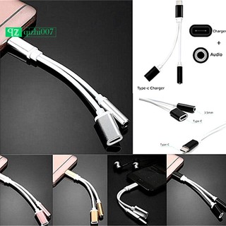 Dây cáp tai nghe điện thoại màu đen cổng USB TYPE C sang cổng âm thanh 3.5mm